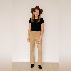 Ralph Lauren Black Label vintage tan 100% hair sheep leather suede pants 2 retro